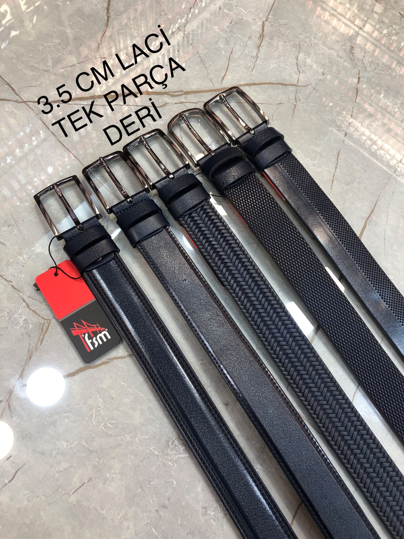3.5 CM LACİ TEK PARÇA DERİ