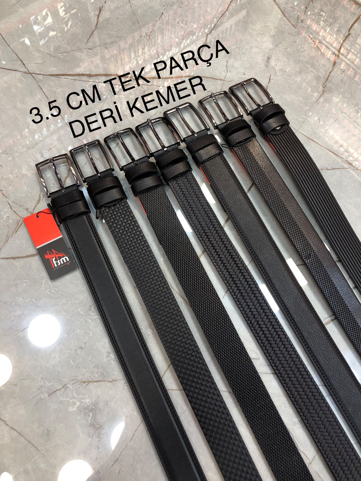 3.5 CM TEK PARÇA DERİ KEMER